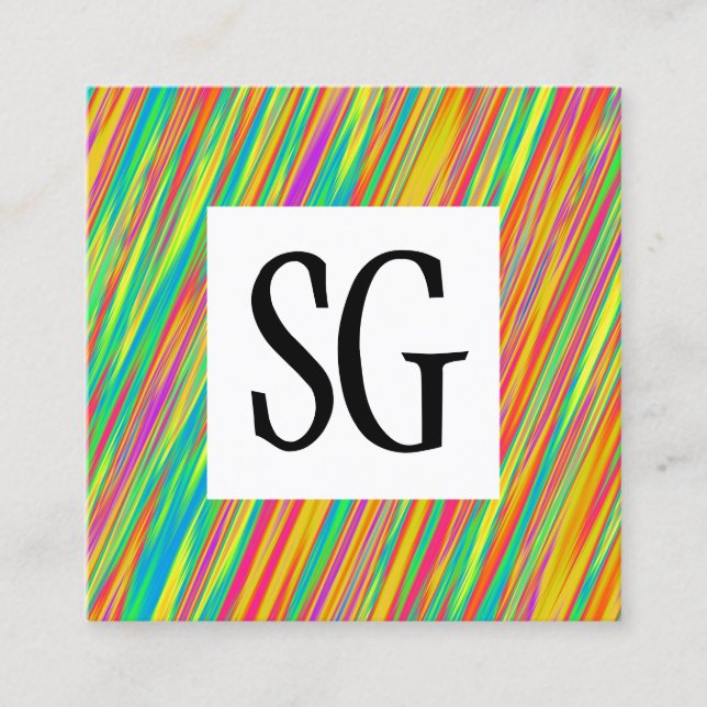 Kvadratpanelen - Initialer - 130716(09) Fyrkantigt Visitkort (Framsida)