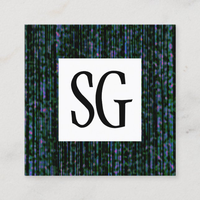 Kvadratpanelen - Initialer - 151116(04) Fyrkantigt Visitkort (Framsida)