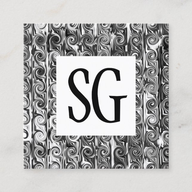 Kvadratpanelen - Initialer - 161116(03) Fyrkantigt Visitkort (Framsida)