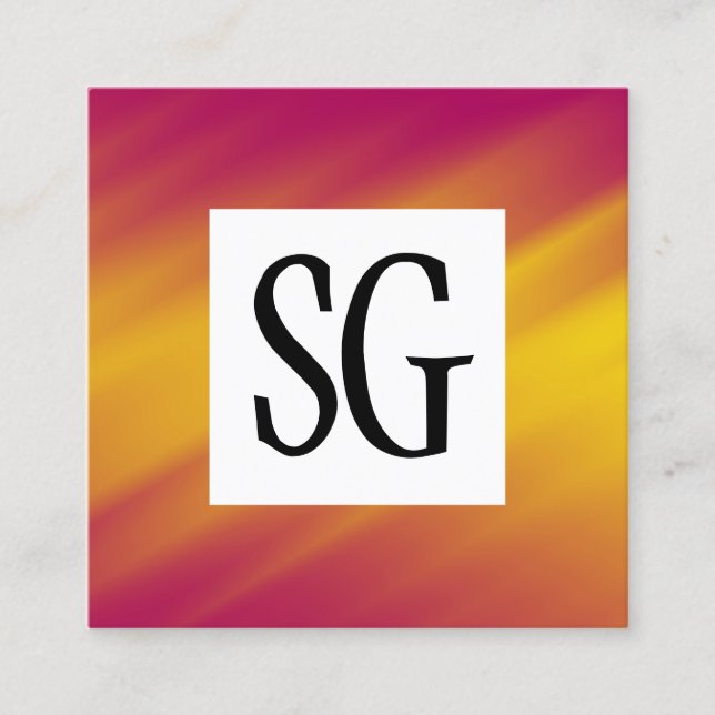 Kvadratpanelen - Initialer - 161116(08) Fyrkantigt Visitkort (Framsida)