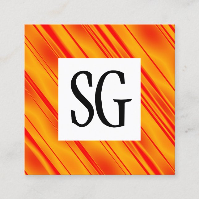 Kvadratpanelen - Initialer - 161116(09) Fyrkantigt Visitkort (Framsida)