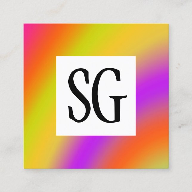 Kvadratpanelen - Initialer - 171116(01) Fyrkantigt Visitkort (Framsida)