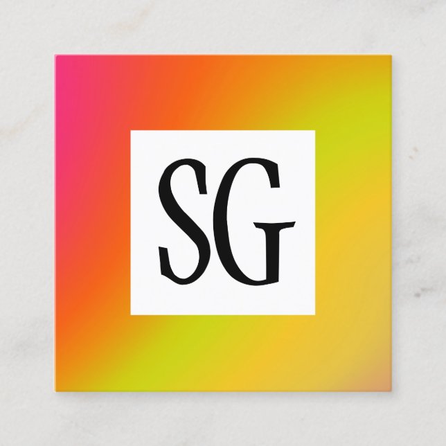 Kvadratpanelen - Initialer - 171116(03) Fyrkantigt Visitkort (Framsida)