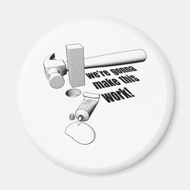 Kvadratpeg runt hål magnet (Framsidan)