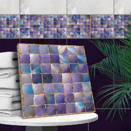 Kvadratplattor Mosaic Fluorite och guld Kakelplatta
