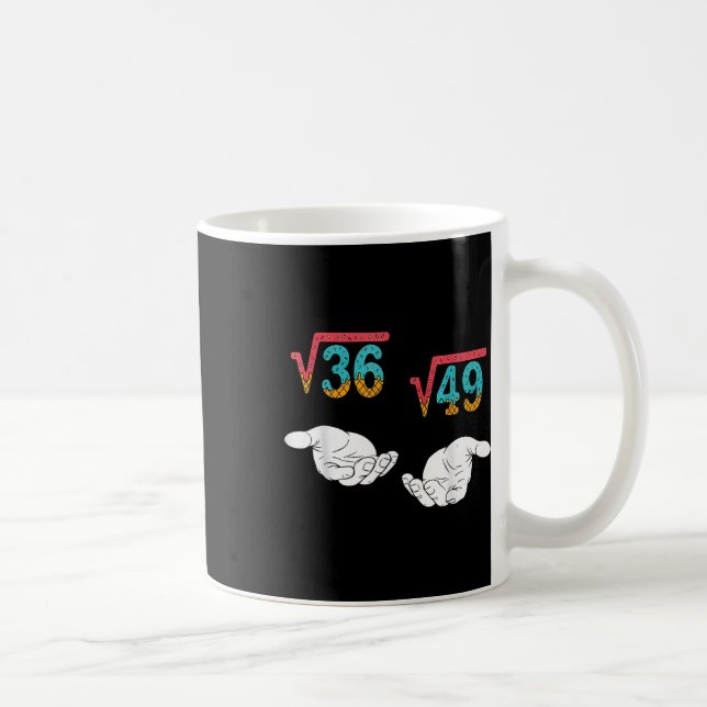 Kvadratrot 36 49 Meme 67 Glass Dripp Matematiklära Kaffemugg (Höger)