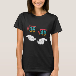 Kvadratrot 36 49 Meme 67 Glass Dropp Math Teac T Shirt