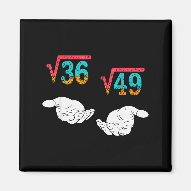 Kvadratrot 36 49 Meme 67 Glass Is Drip Matematik L Magnet (Framsidan)
