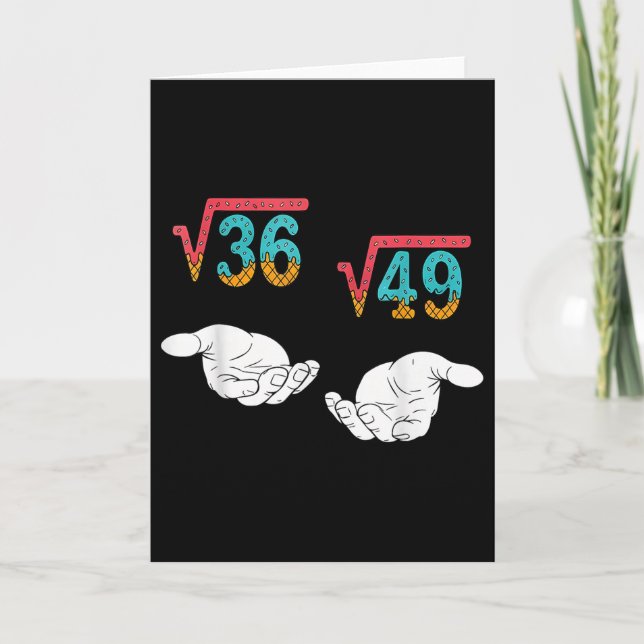Kvadratrot 36 49 Meme 67 Glassdråpe Mattemagi Kort (Framsida)