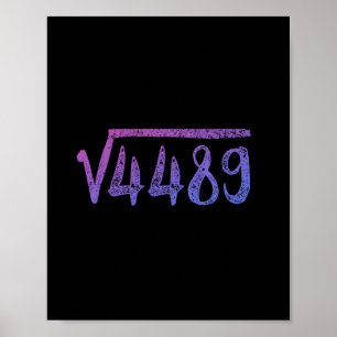 Kvadratrot 4489 Matematiklärare Sex Sju 6 7 Poster