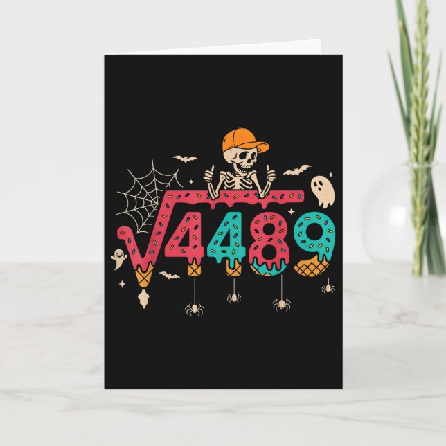Kvadratrot 4489 Math Lärare Roligt 67 Meme Hallow Kort (Framsida)