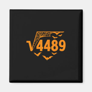 Kvadratrot 4489 Roligt Halloween-meme 67 Math Lära Magnet