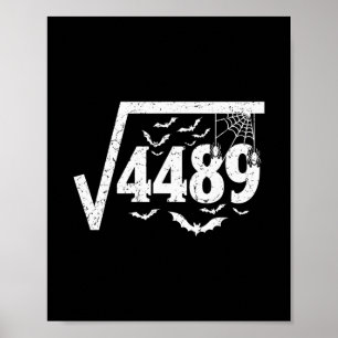 Kvadratrot 4489 Roligt Halloween Meme 67 Math Lära Poster