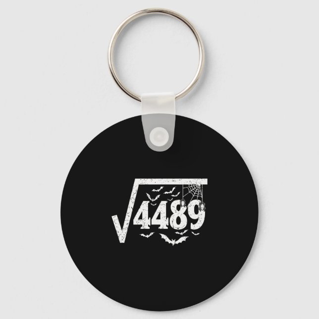 Kvadratrot 4489 Roligt Halloween Meme 67 Math T-Sh Nyckelring (Framsida)