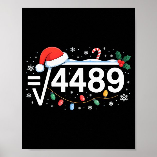 Kvadratrot 4489 Rollig 67 Meme Matematiklärare 6 7 Poster (Framsidan)