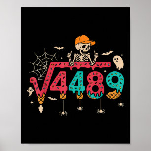 Kvadratroten 4489 Math Lärare Rolig 67 Meme Hallow Poster