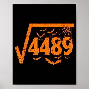 Kvadratroten 4489 Roligt Halloween-meme 67 Math Lä Poster