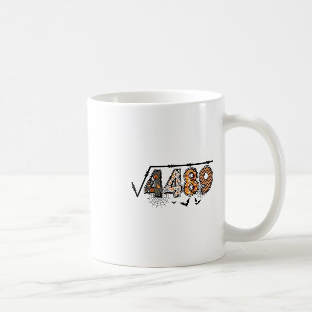 Kvadratroten Ur 4489 Rolig Halloween 67 Meme Math  Kaffemugg (Höger)