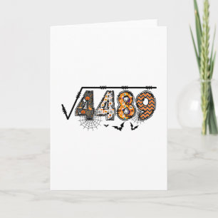 Kvadratroten Ur 4489 Rolig Halloween 67 Meme Math Kort