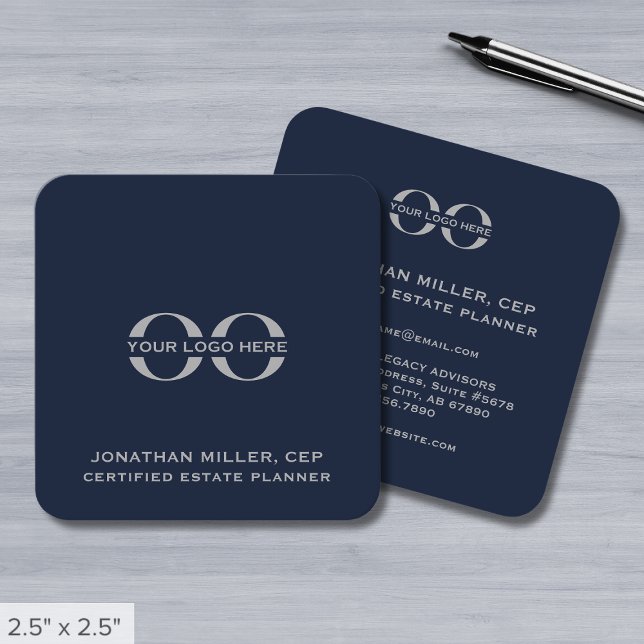 Kvadratrundade hörn på Affärskort Fyrkantigt Visitkort (Skapare uppladdad)