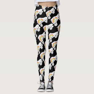 kvadratskridskoregnbåge leggings