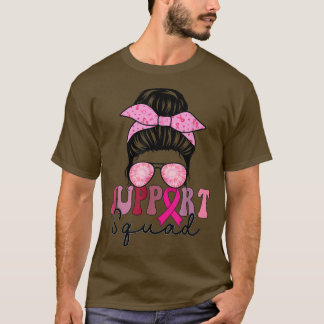 Kvadratstöd Breast Cancer Awareness Squad Messy T Shirt