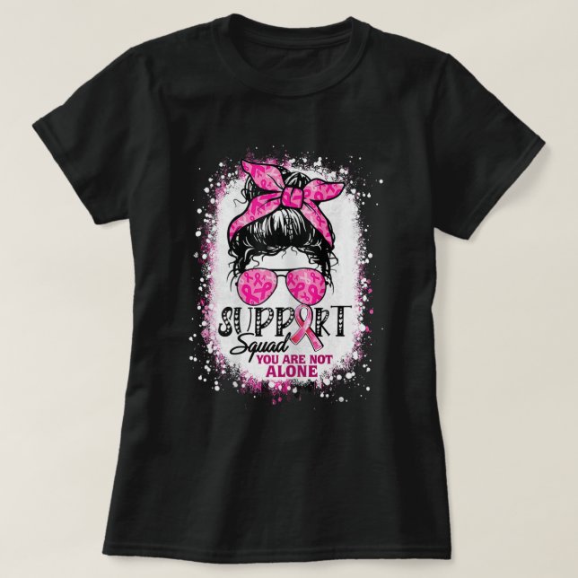 Kvadratstöd för kvinnor Bun Rosa Warrior Breast T Shirt (Design framsida)