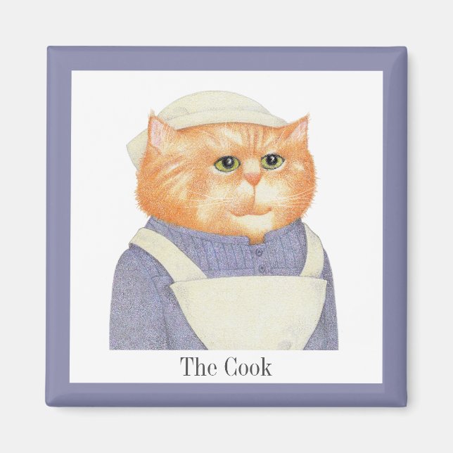 Kvadratstreck + text för COOK CAT Magnet (Framsidan)