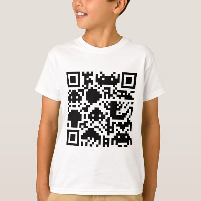 Kvadratstreckkod T-shirt (Framsida)
