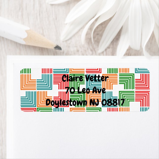 Kvadrattrådar Returadress Etikett (Insitu)