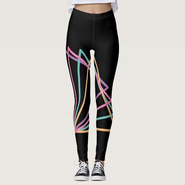 Kvadrattriangel Leggings (Framsida)