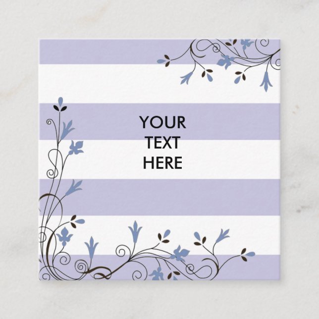 Kvadrera 2,5" x 2,5", den standarda matten fyrkantigt visitkort (Framsida)