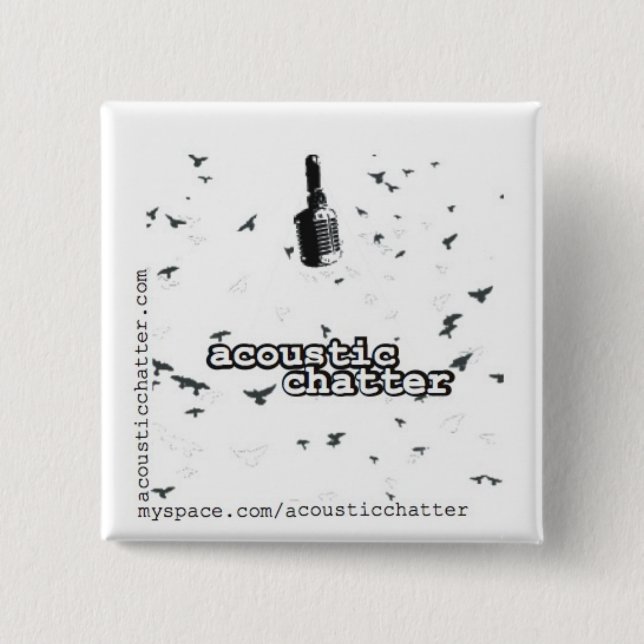 Kvadrera akustiskt tjatter knapp (Framsida)