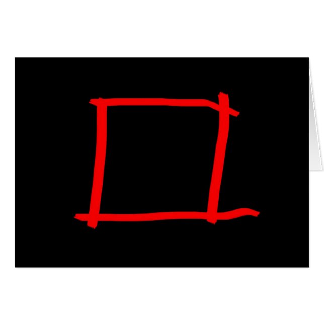 KVADRERA AV FALSK RATIONALITY HÄLSNINGSKORT (Framsidan Horizontal)