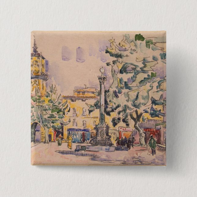 Kvadrera av hotellet de Ville i Aix-en-provence Knapp (Framsida)