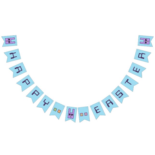 Kvadrera banret för kaninglad påskBunting Vimplar (Alla)