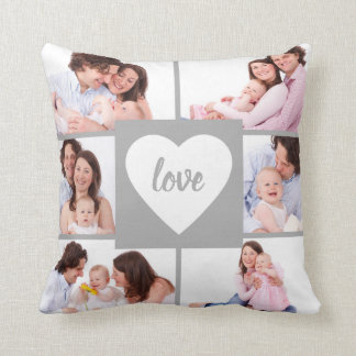 Kvadrera Collageanpassningsbarfotoet Kudde