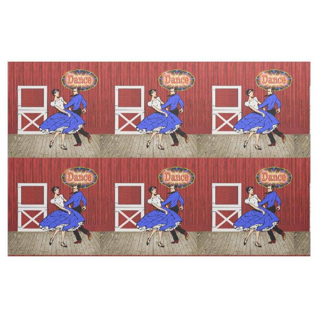 Kvadrera dansen för gunga för dansladugårddansen tyg (Fat Quarter)