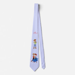 Kvadrera dansmotiv slips