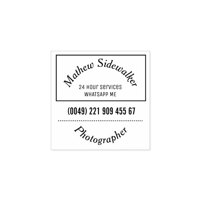 Kvadrera den mini- frimärkeunderbaren för fotograf stämpel (Tryck)