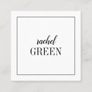 Kvadrera det minimalist kortet fyrkantigt visitkort