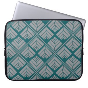 Kvadrera grått för lövrepetitionkrickan laptop sleeve