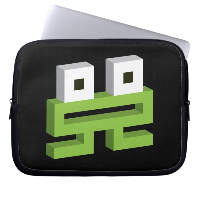 Kvadrera grodan laptop fodral (Framsidan)