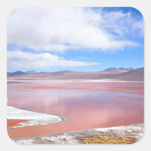 Kvadrera klistermärken av Laguna Colorada i