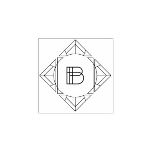 Kvadrera monogramen för art décobrev B Stämpel