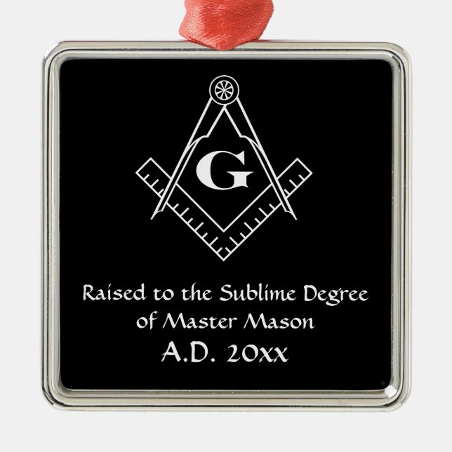 Kvadrera och omringa med inläggG (vit) Julgransprydnad Metall (Framsidan)