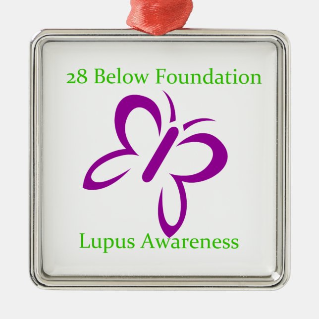 Kvadrera Oranament Julgransprydnad Metall (Framsidan)