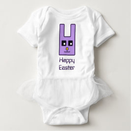 Kvadrera påskharebabybodysuiten tee shirt