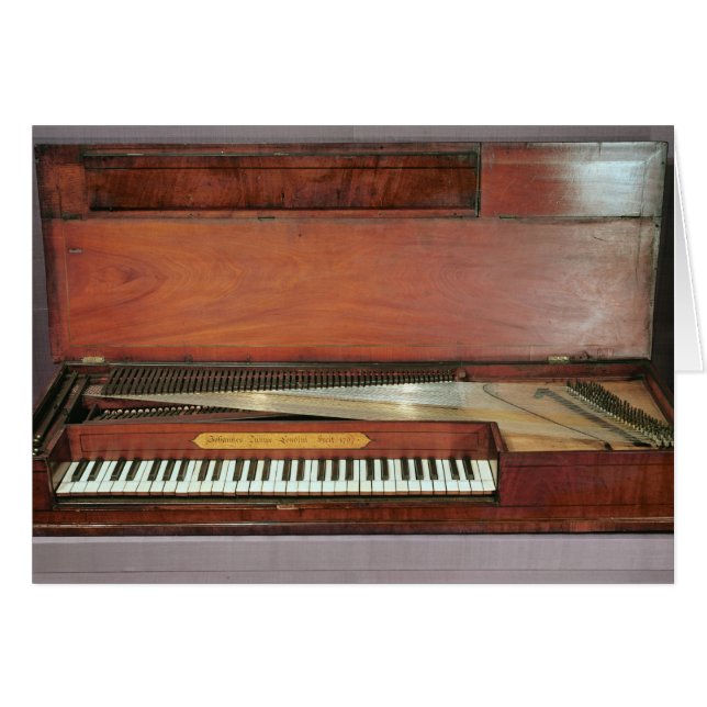 Kvadrera pianot, 1767 (fotoet) hälsningskort (Framsidan Horizontal)