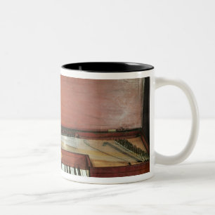 Kvadrera pianot, 1767 (fotoet) Två-Tonad mugg